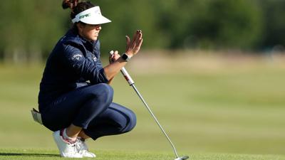 Leona Maguire thrives in star pairing for 62 to lead LPGA
