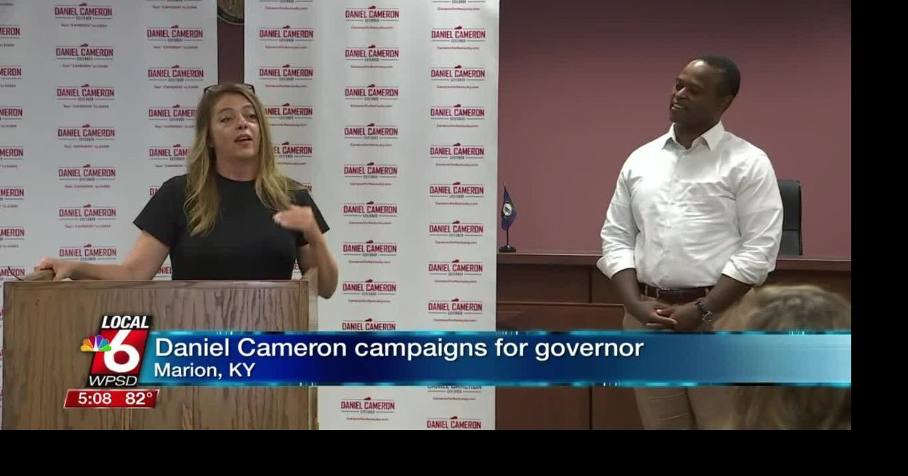 Daniel Cameron talks Marion, Kentucky, water issues during campaign