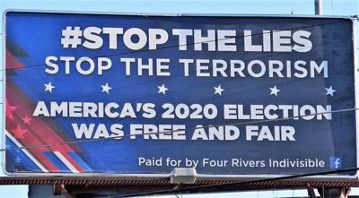 Stop the lies billboard