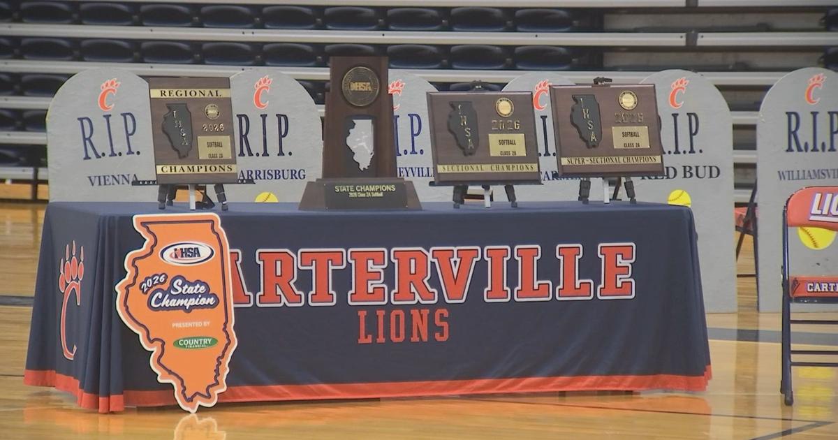 'I don't think it feels real yet:' Carterville softball celebrates State Championship win with community