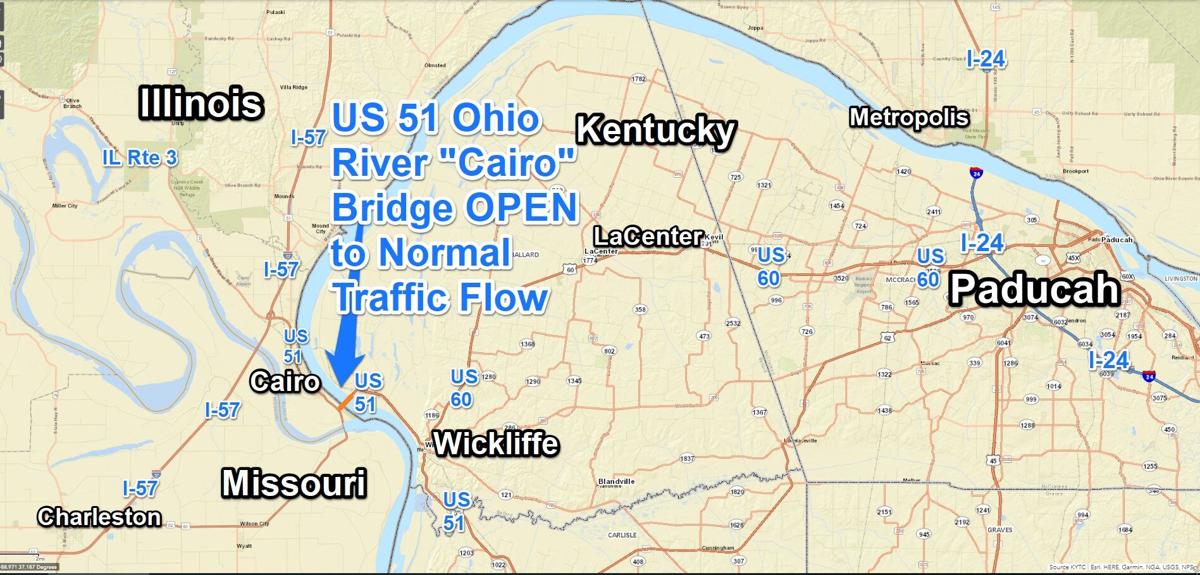 U.S. 51 Ohio River ‘Cairo’ Bridge now open to normal traffic flow, KYTC