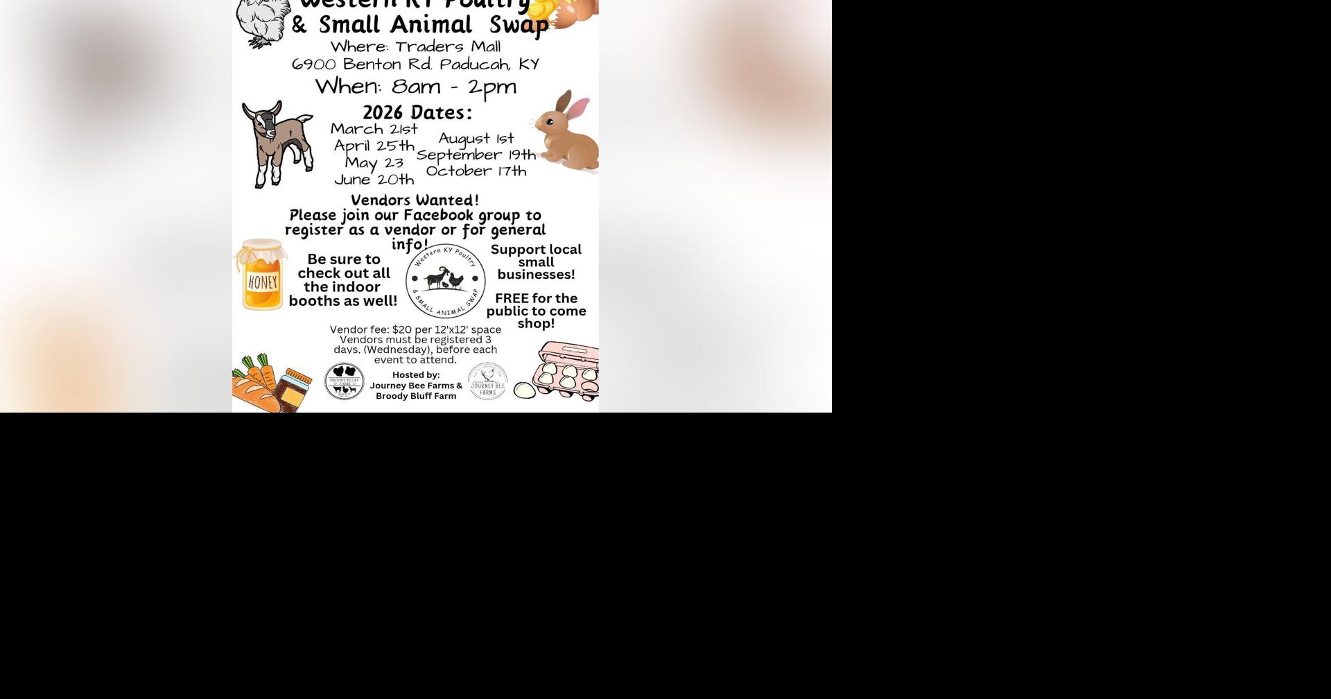 Western Kentucky poultry/small animal swap announces upcoming dates, seeks to promote local business
