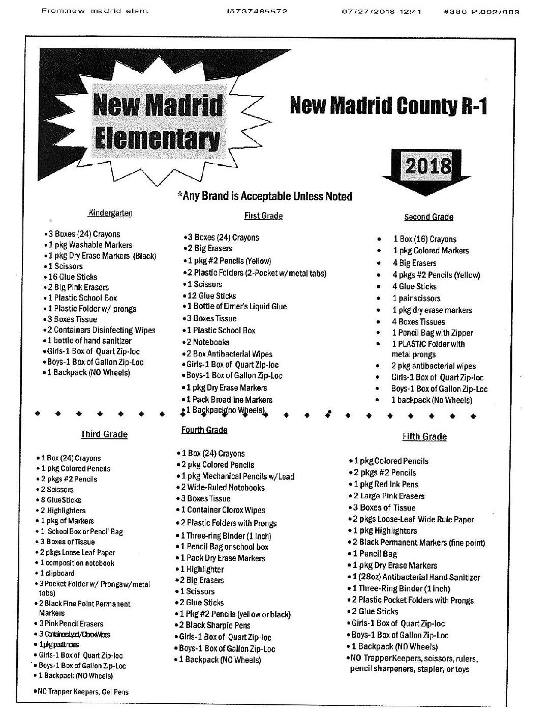 NEWMADRIDELEMENTARYSCHOOLSUPPLYLIST News WPSD Local 6