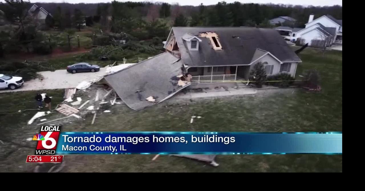 Illinois tornado damages homes, buildings
