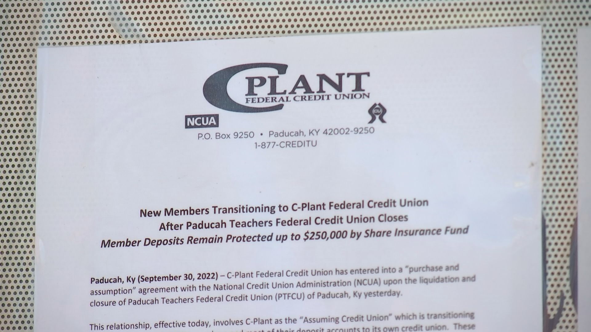 Local credit union liquidated, members try to figure out what to