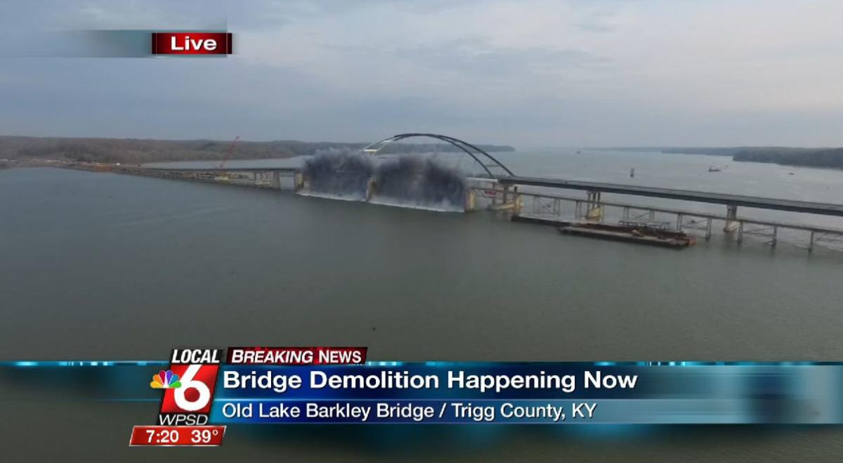 Old U S 68 Ky 80 Lake Barkley Bridge Taken Down By Blast