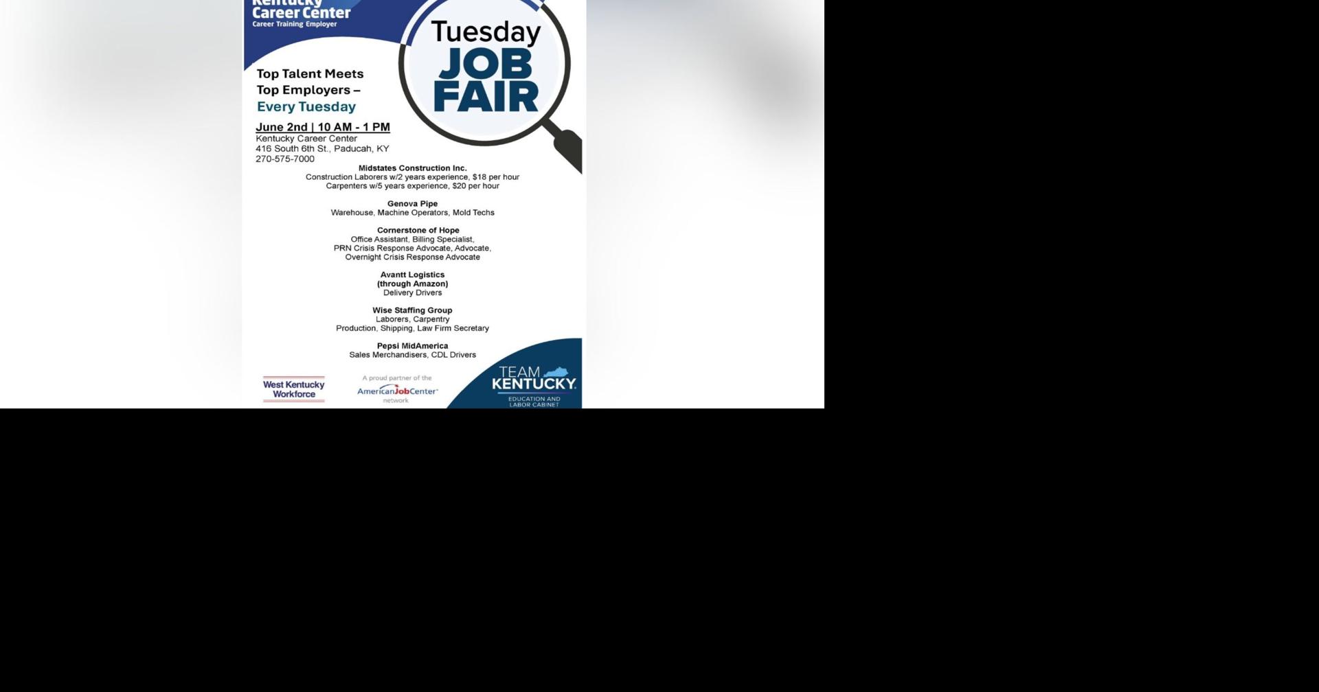 Kentucky Career Center to host job fair on June 2
