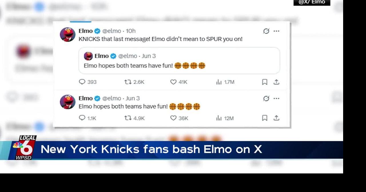 New York knicks fans bash Elmo on X