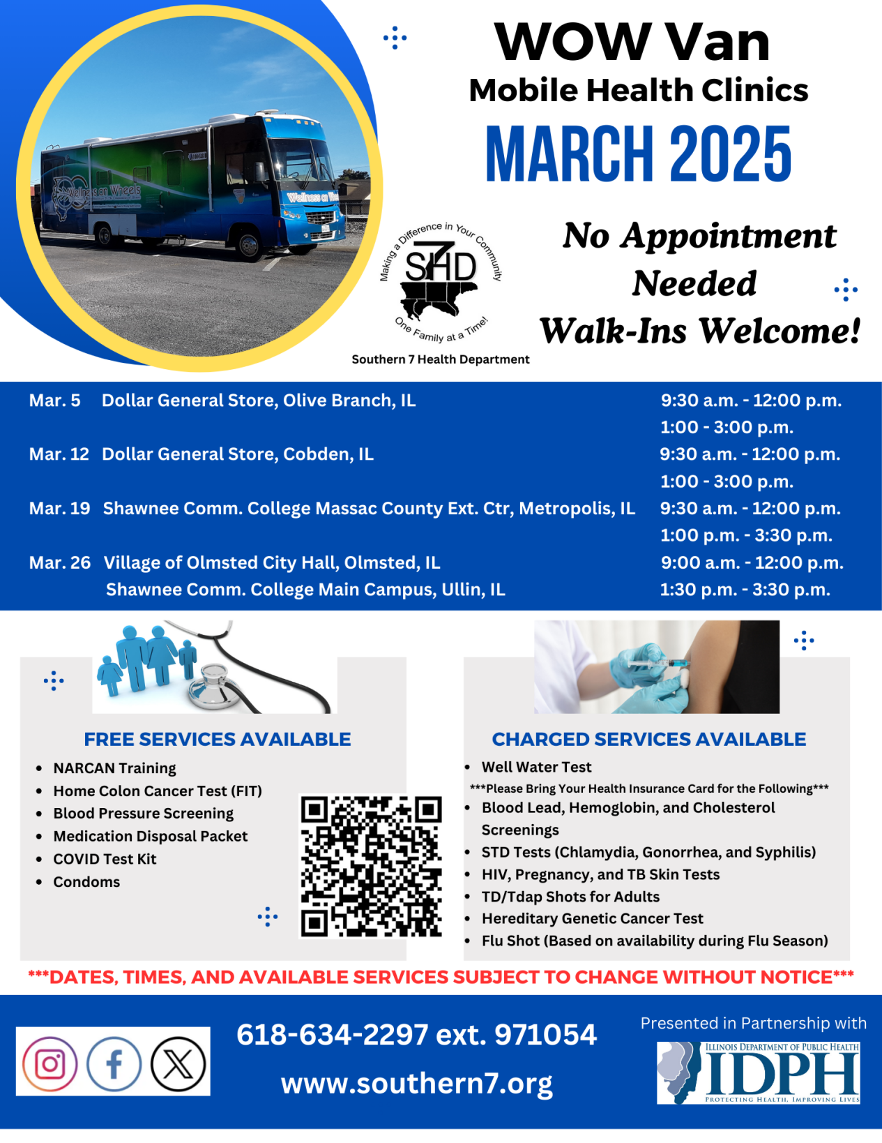 Southern 7 Health Department schedules March van clinics | Health ...