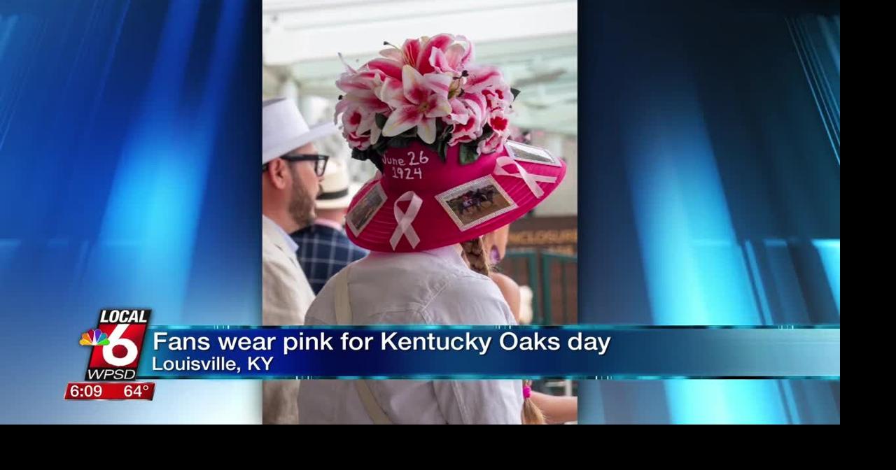 Fans wear pink for Kentucky Oaks day