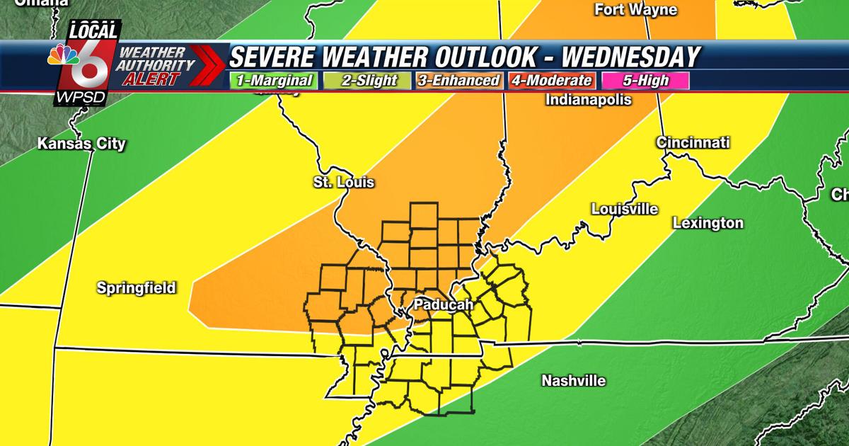 Severe storms forecast Wednesday, followed by heat | News Severe storms forecast Wednesday, followed by heat | News