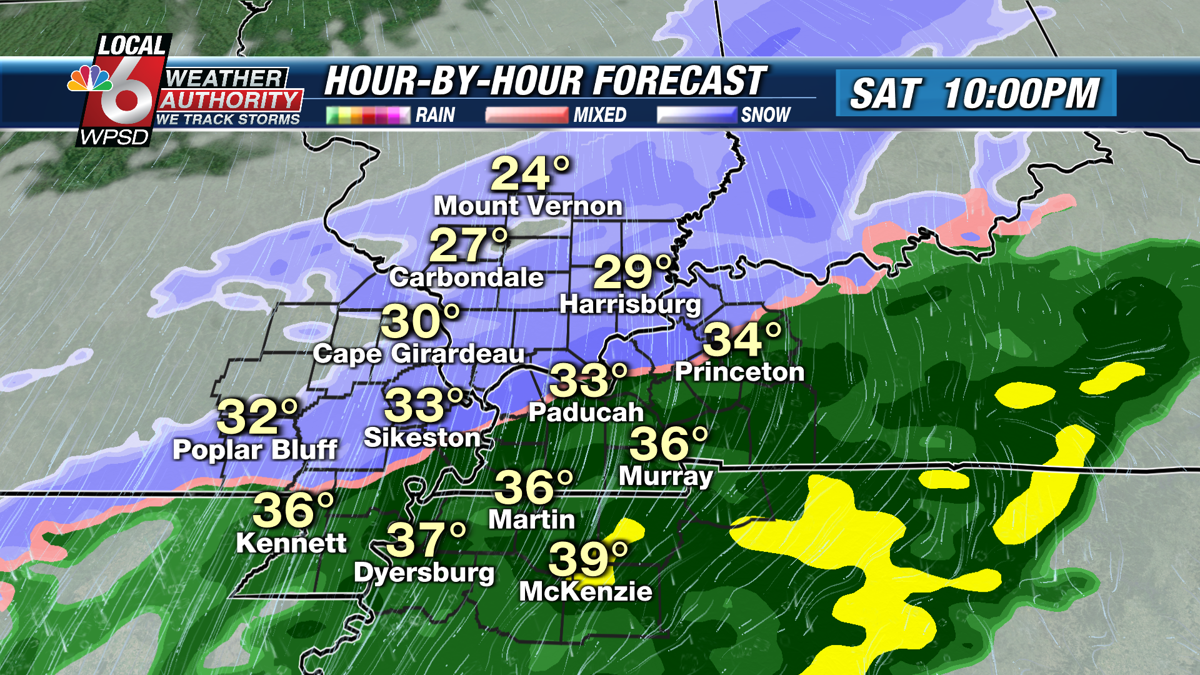 Tracking wintry weather Saturday night | News | WPSD Local 6