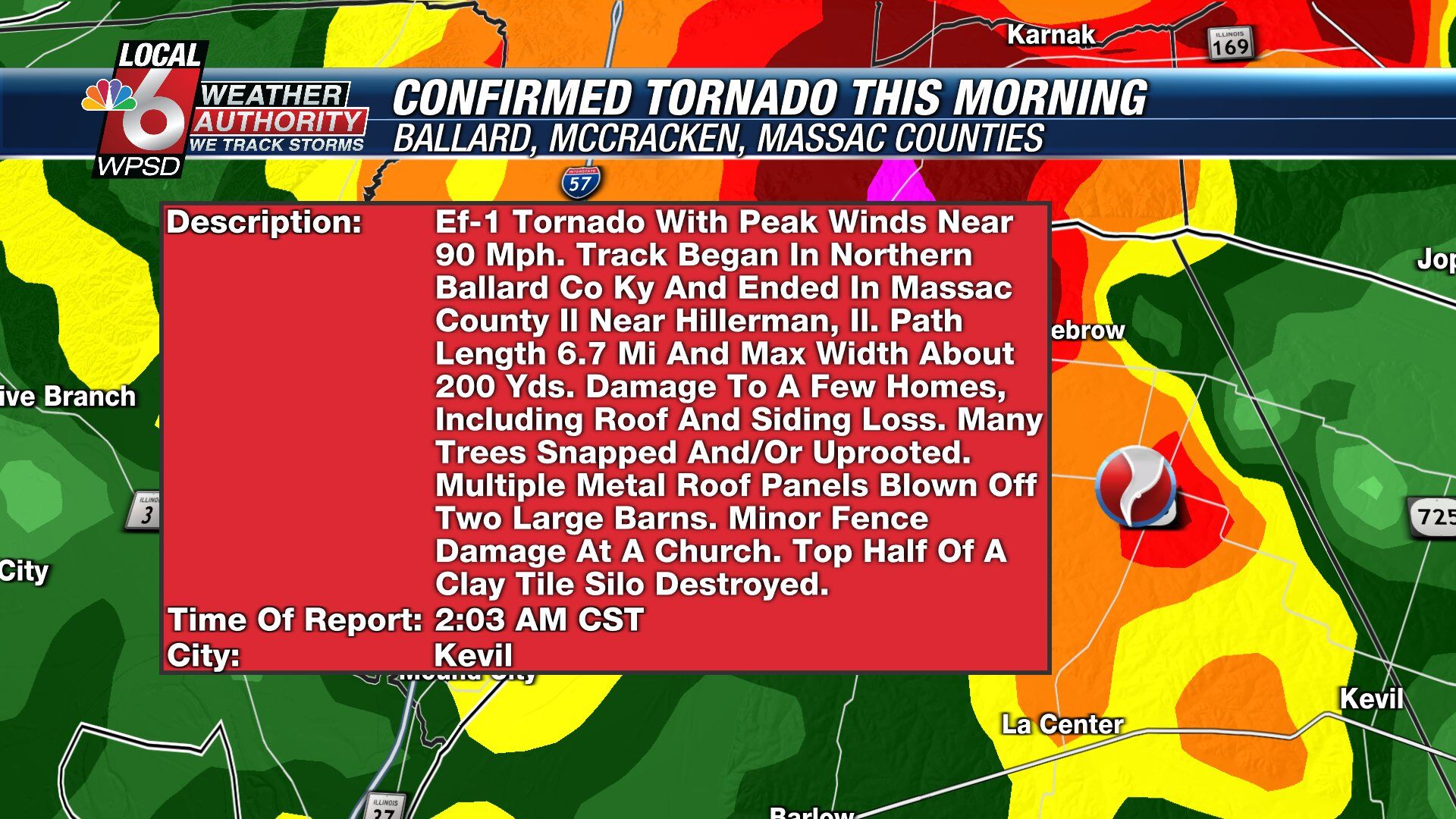 EF-1 Tornado Touched Down In Ballard County Thursday Morning, National ...