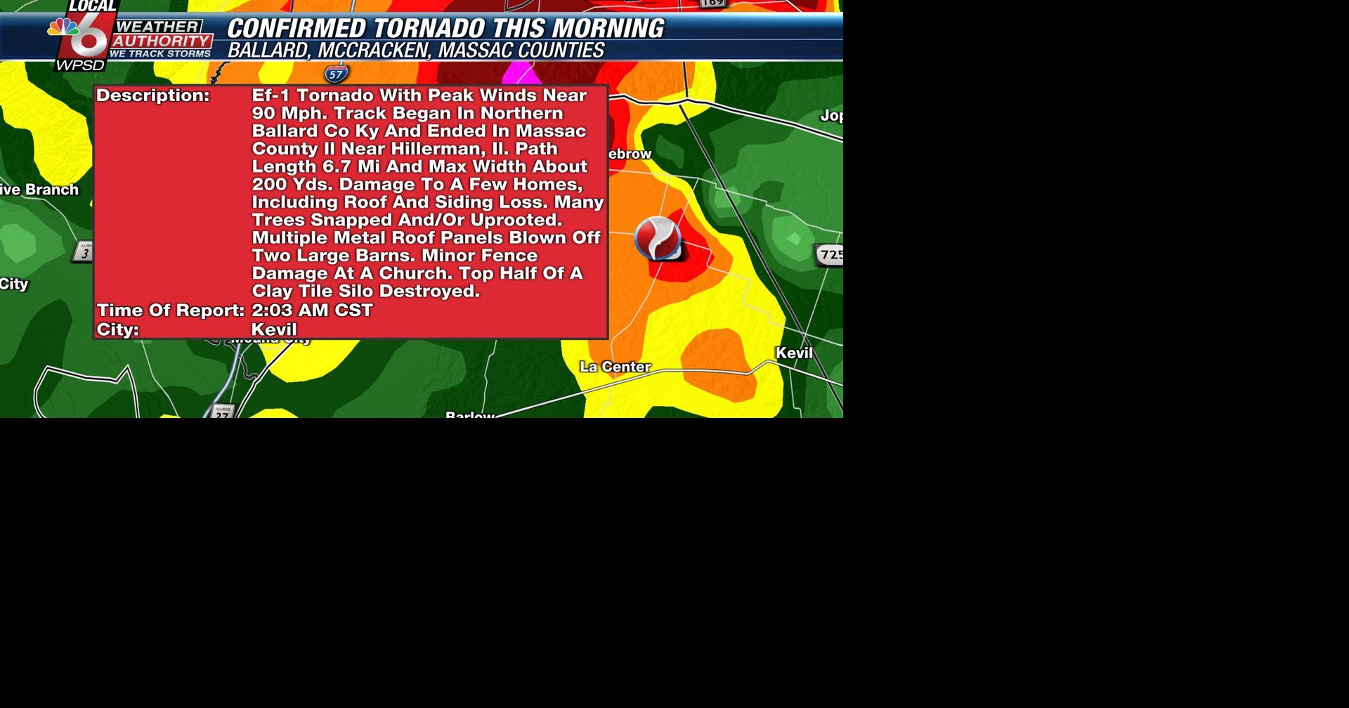 EF-1 tornado touched down in Ballard County Thursday morning, National ...