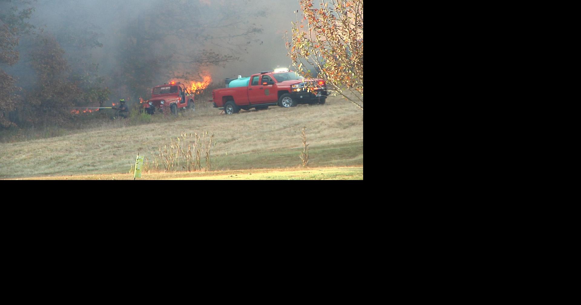 Crews fought multiple fires in west Kentucky Friday amid red flag