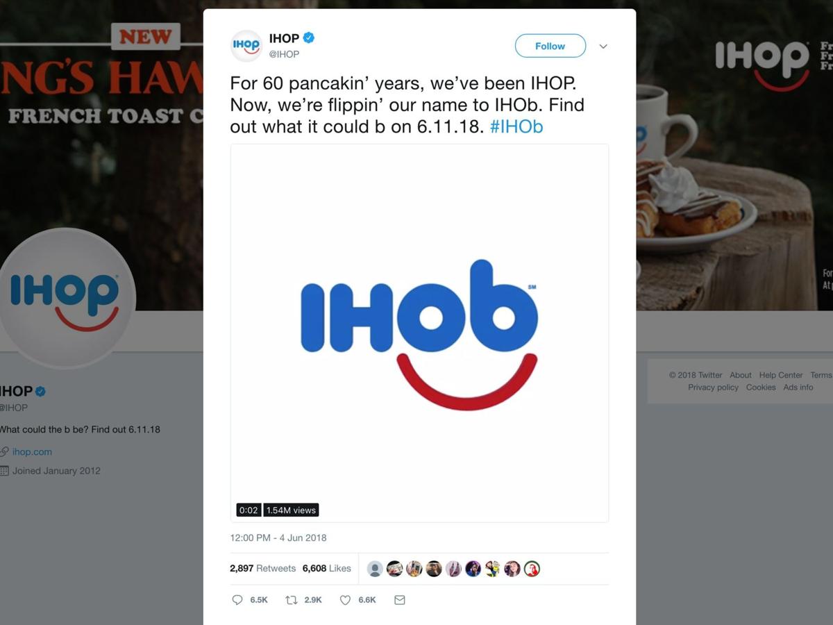 Ihop Says It S Changing Name To Ihob Huh News Wpsd Local 6