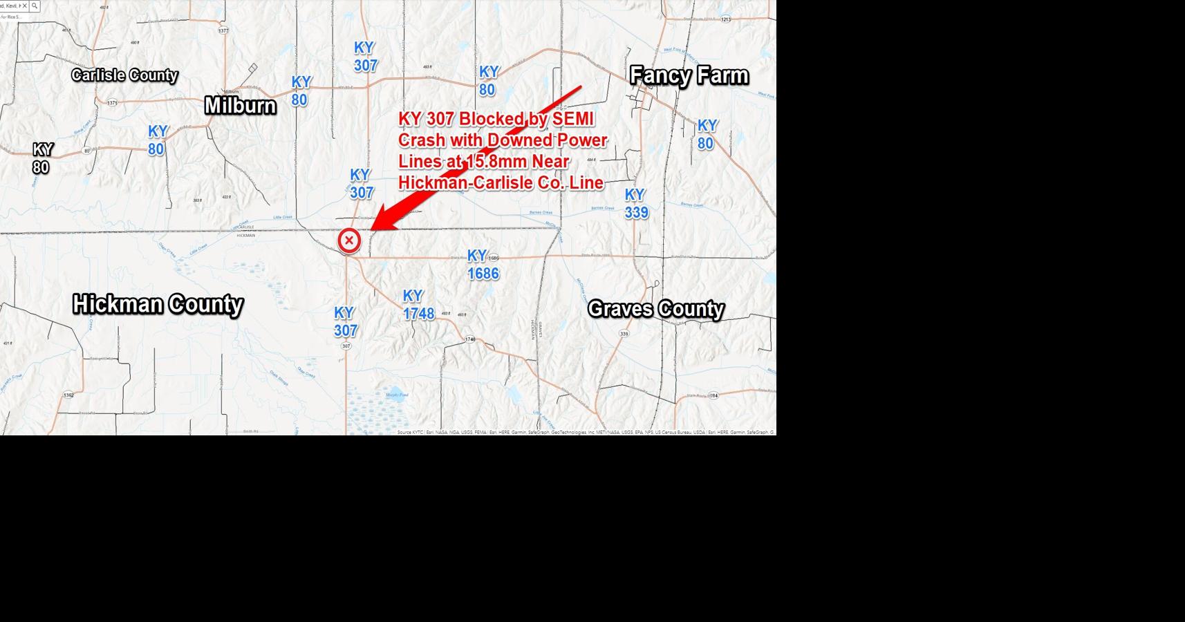 All lanes of KY 307 open after early-morning crash took out power poles ...