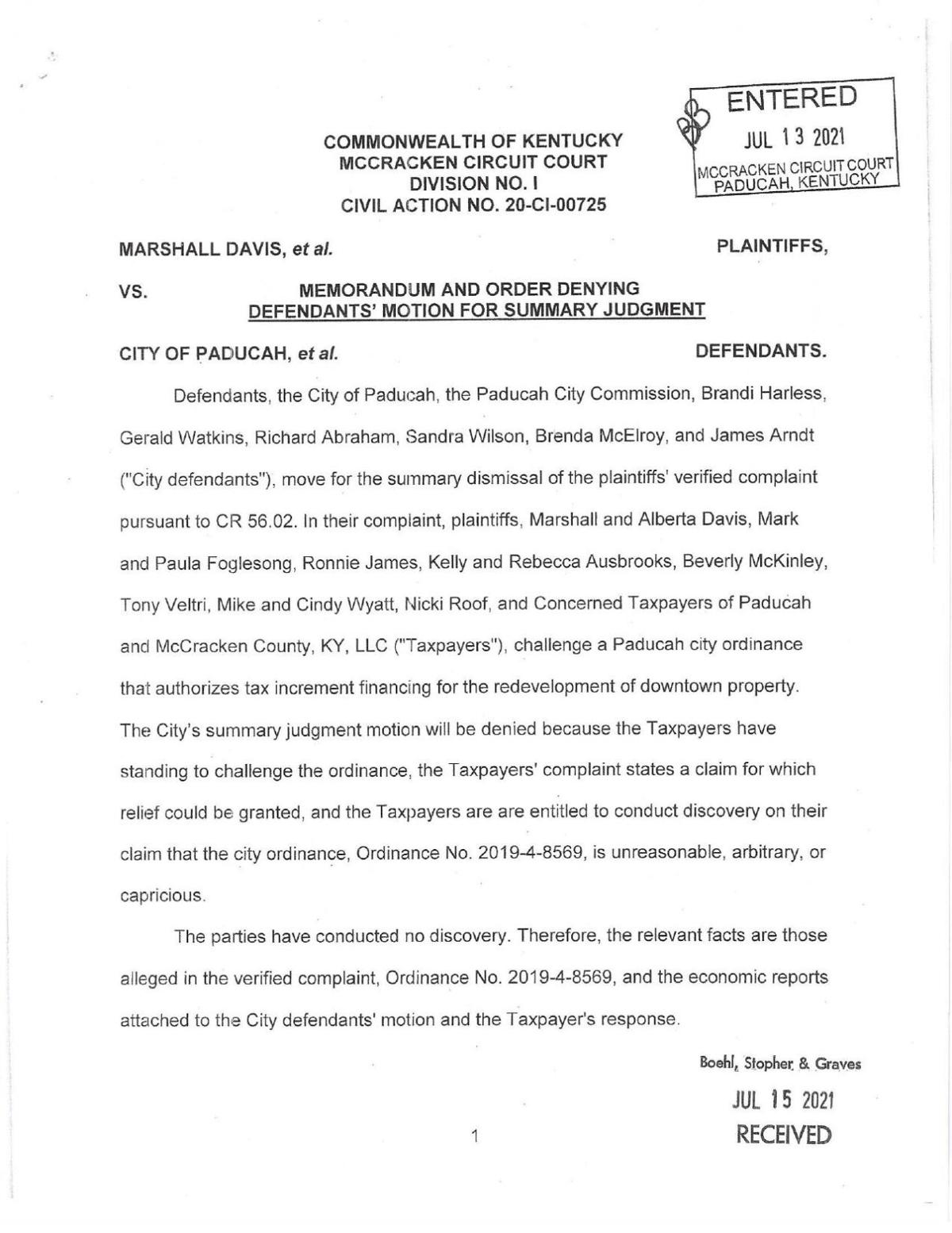 Judge Denies City S Request To Dismiss Lawsuit Seeking To Block Tif District Span Class Tnt Section No Link News Span Wpsd Local 6