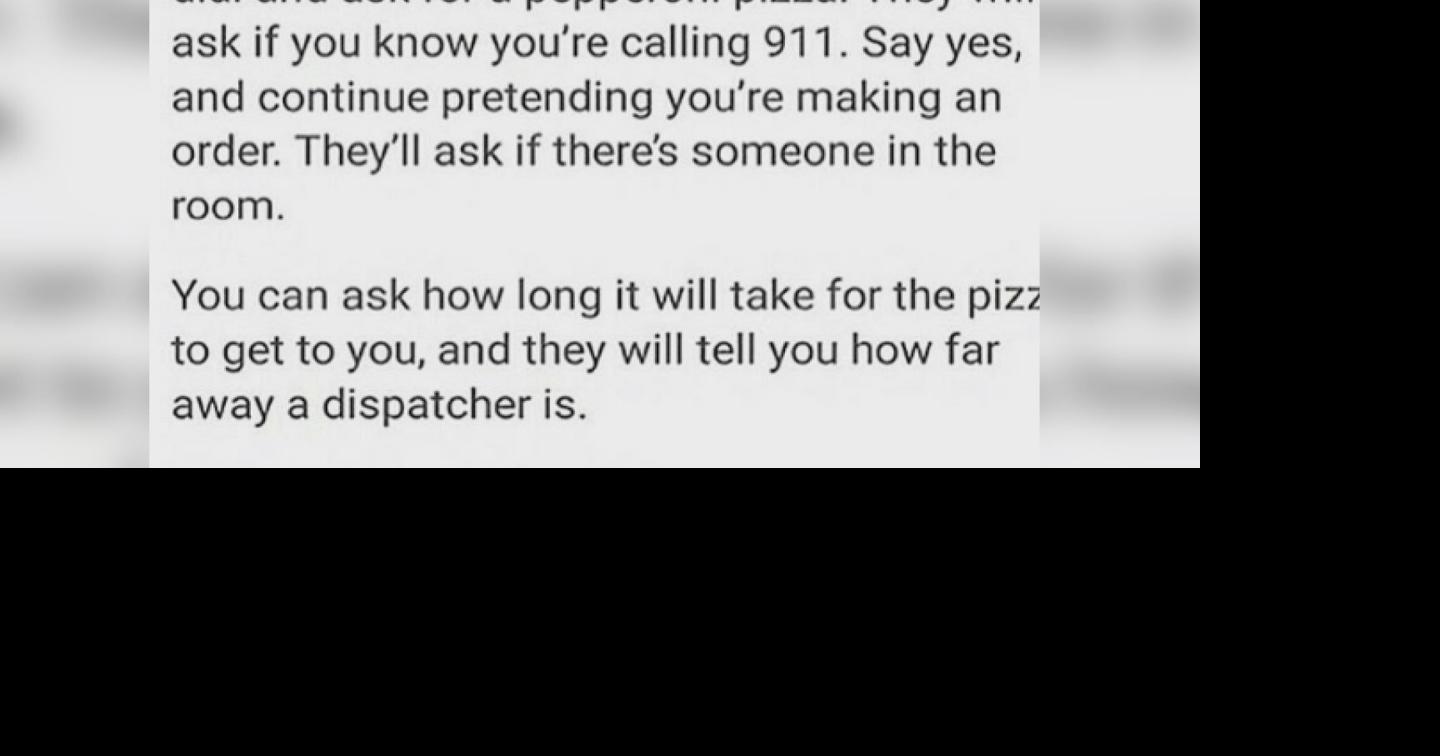 Police: meme claiming 911 has pizza code for domestic violence is fake ...