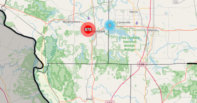 Egyptian Electric Cooperative Association reports roughly 800 outages across Jackson County