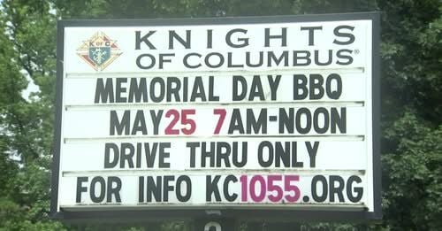 Knights of Columbus holds Memorial Day barbeque sale