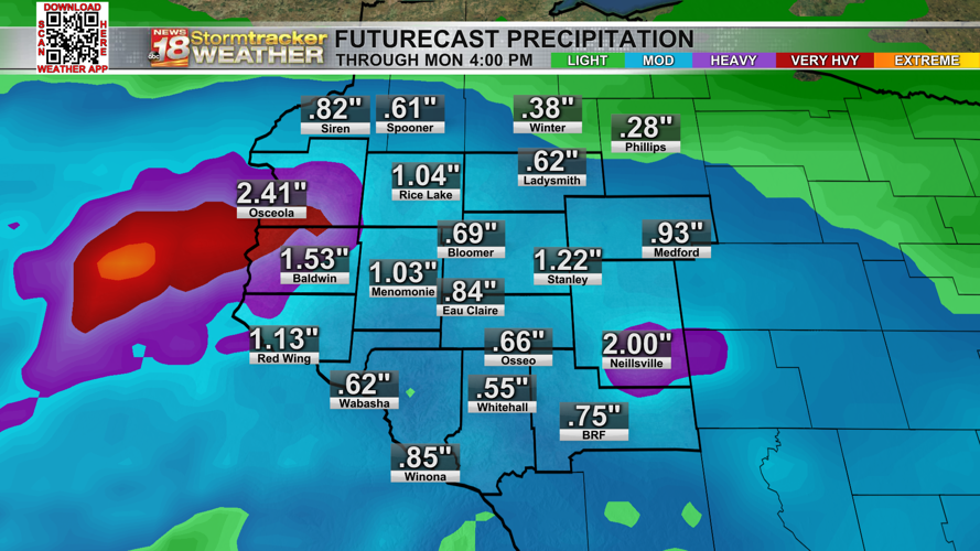 Overnight showers bringing lots of accumulation along with cooler ...