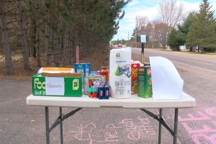 Pop up pantries providing food during pandemic in the Chippewa