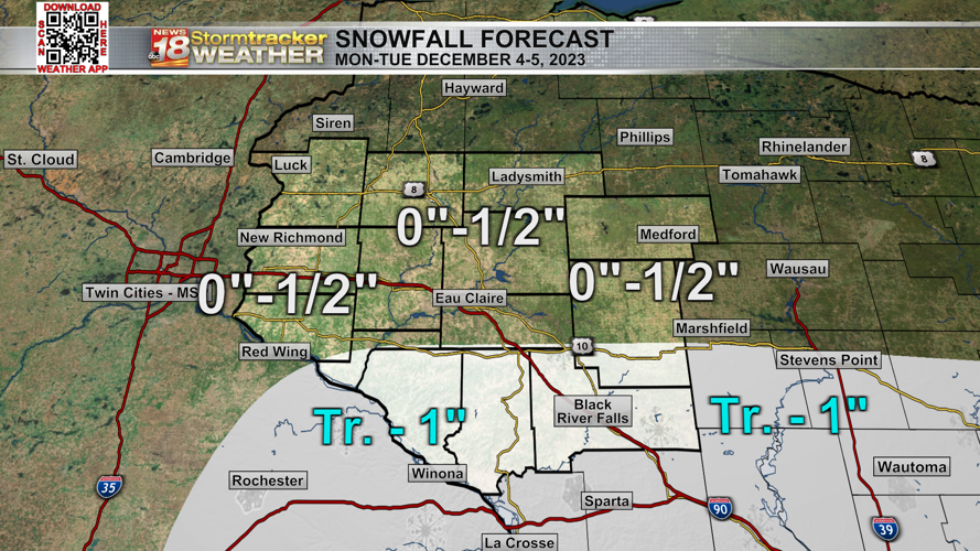 Light snow showers and wintry mix possible Monday into Tuesday with ...