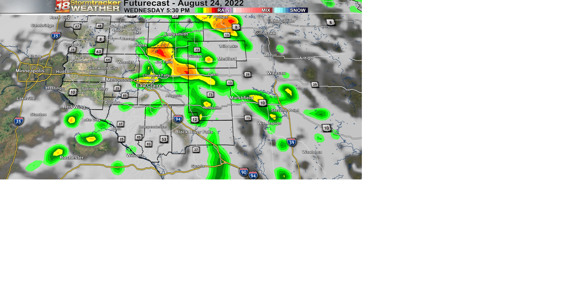 Scattered showers & storms most likely Wednesday evening | Dew Points ...