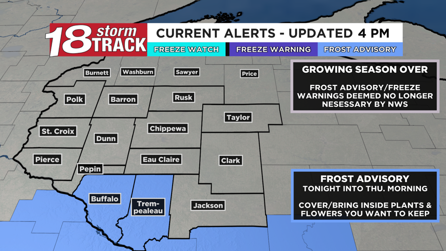 Frost and freeze chances return for the next few nights as the sky ...