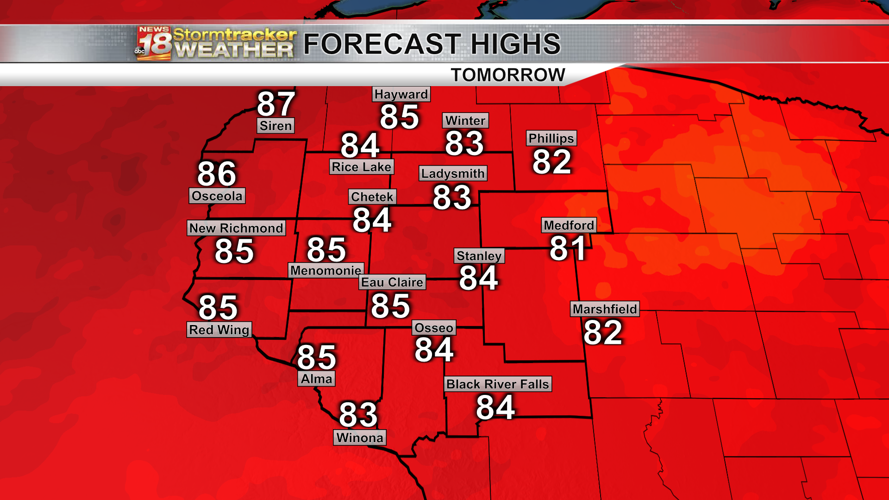 One more comfortable day before we begin a stretch of above average ...