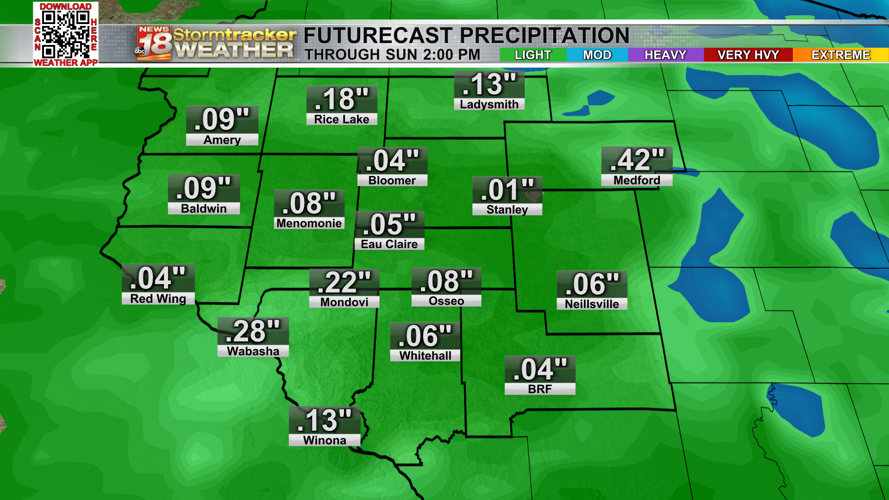Less rain in the forecast as showers become more isolated and ...