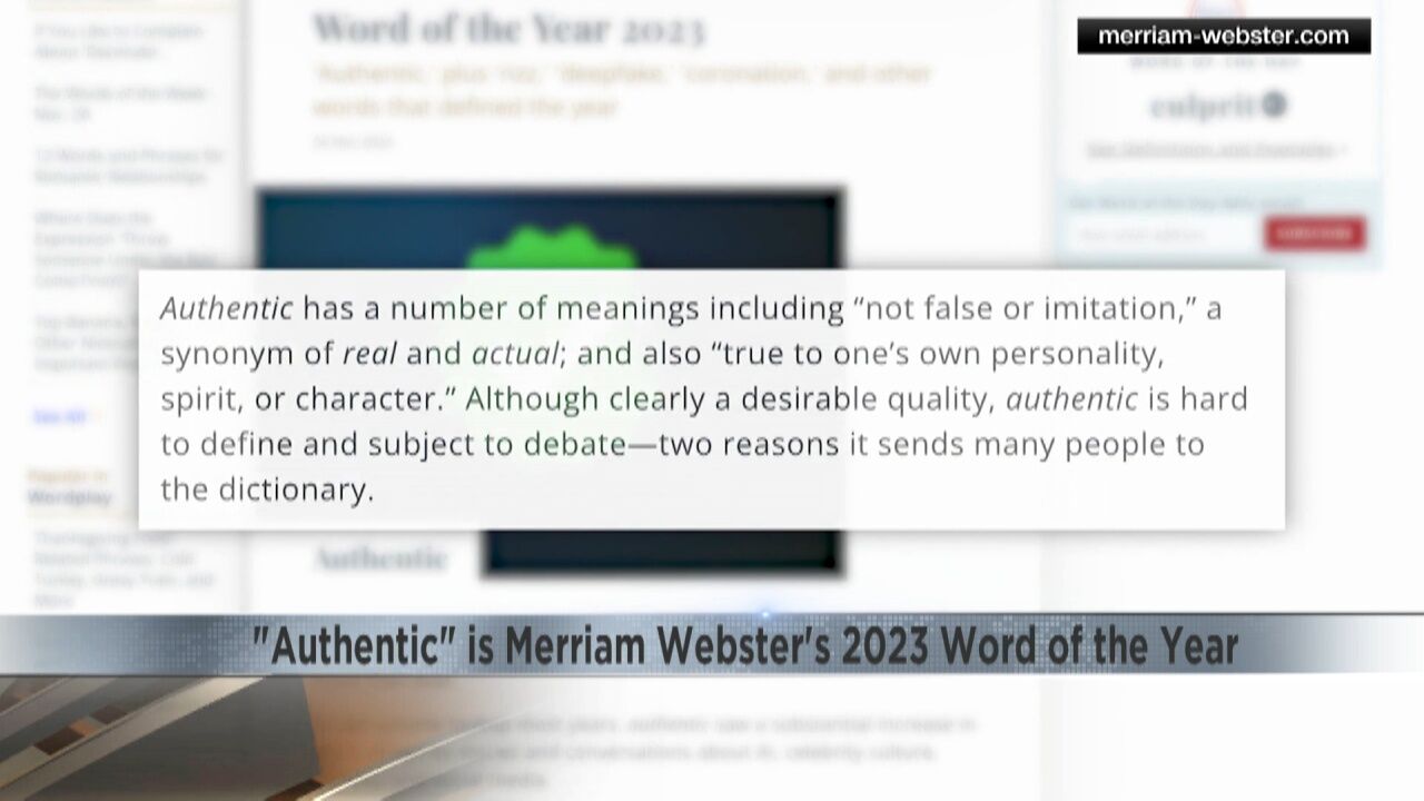 Word of the Year 2023, Authentic
