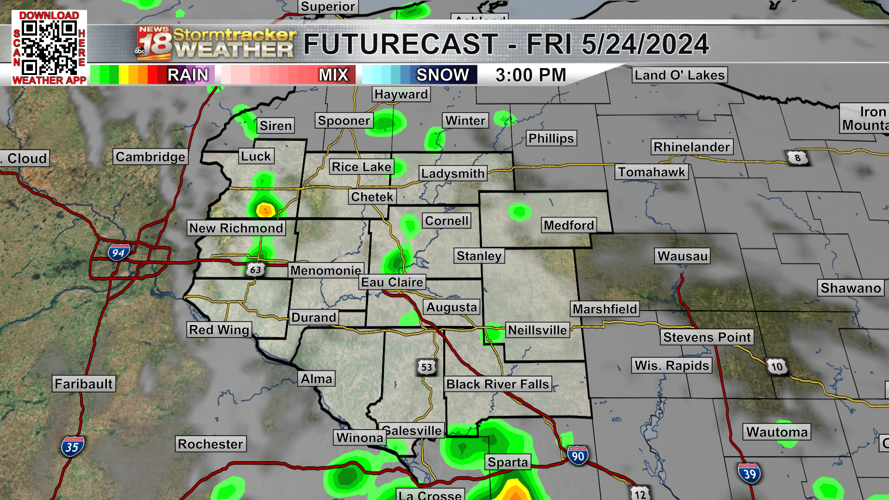 Numerous showers and thunderstorms expected today; more rain for Sunday ...
