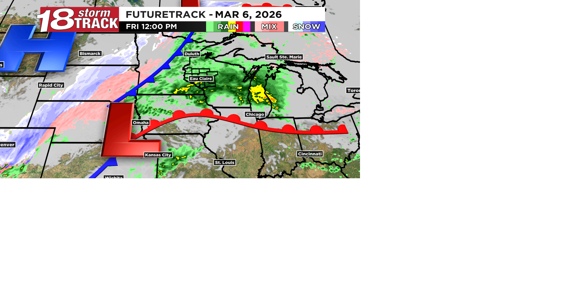 Tracking the next storm system to bring rain and a few thunderstorms ...