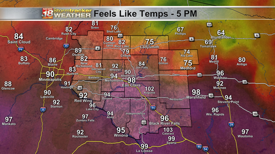 New daily record high set in Eau Claire, relief from heat is on the way