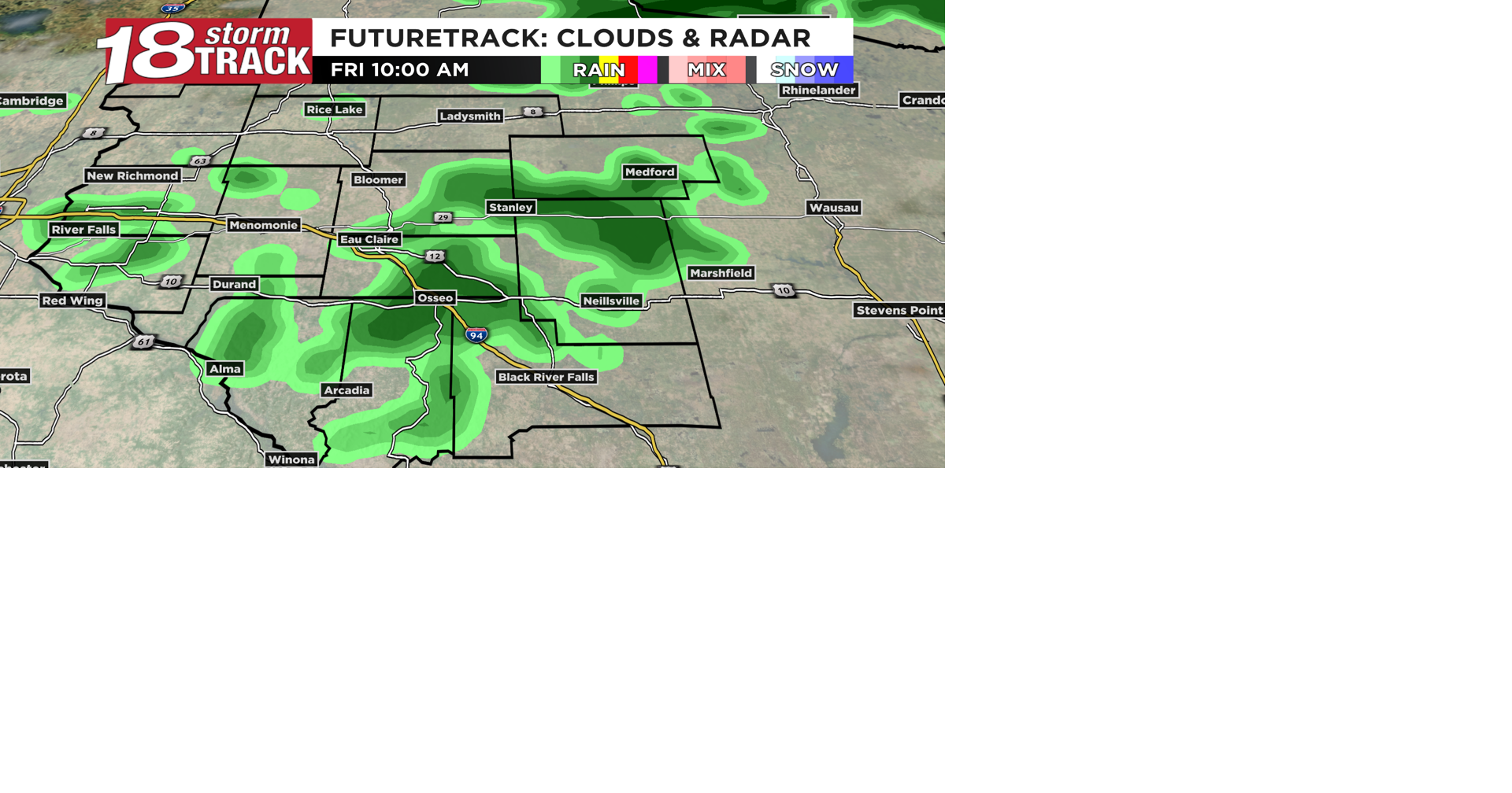Several rounds of scattered showers expected through the