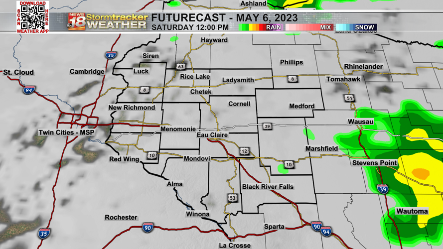 Scattered showers and storms will continue Saturday with just a slight ...