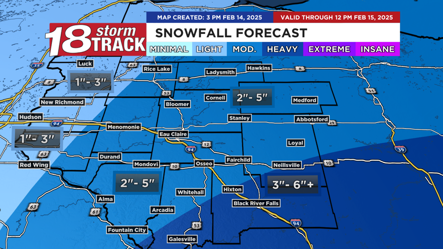 Another round of snow possible Saturday night into Sunday morning ...