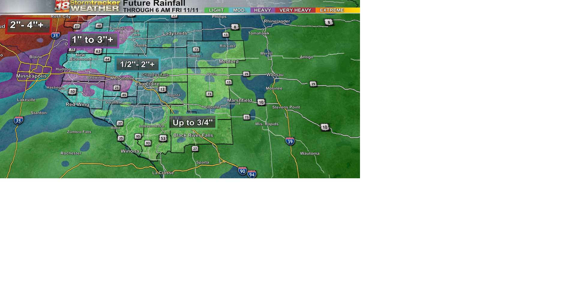 A warm, windy, and rainy forecast for the next couple days | 18 Storm ...