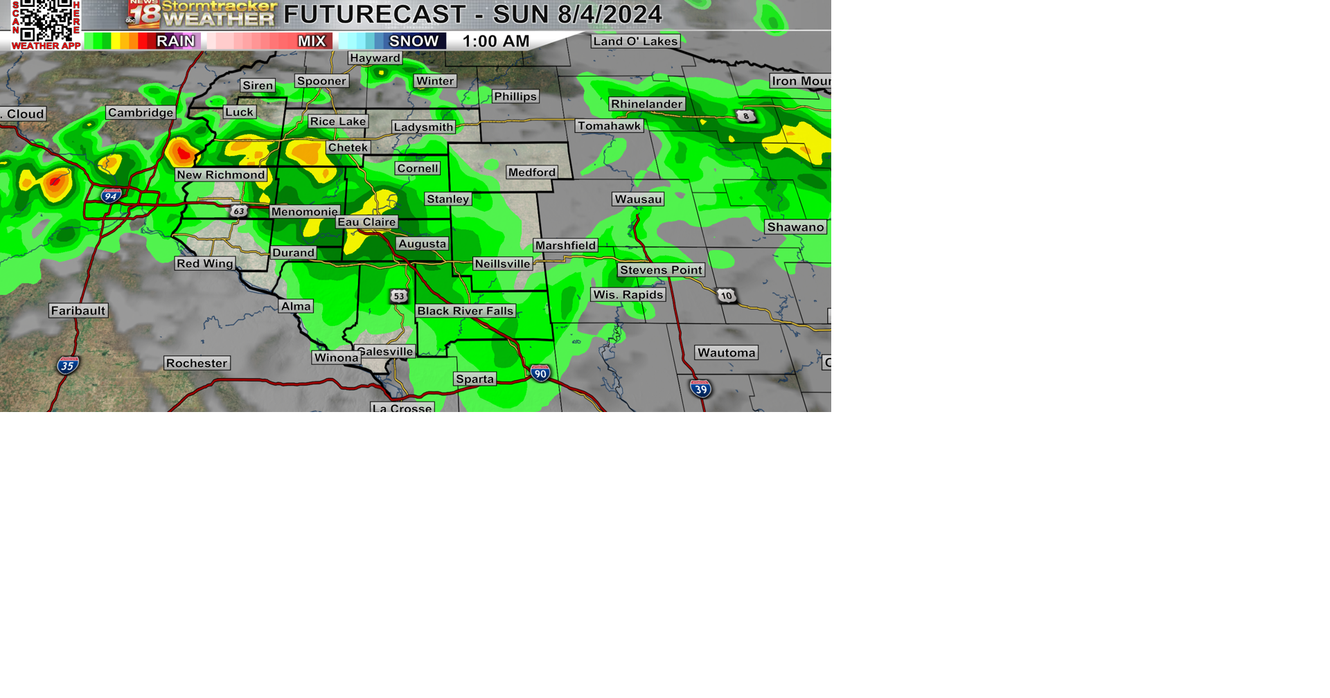 One more day with highs in the 80s after chances for overnight showers ...