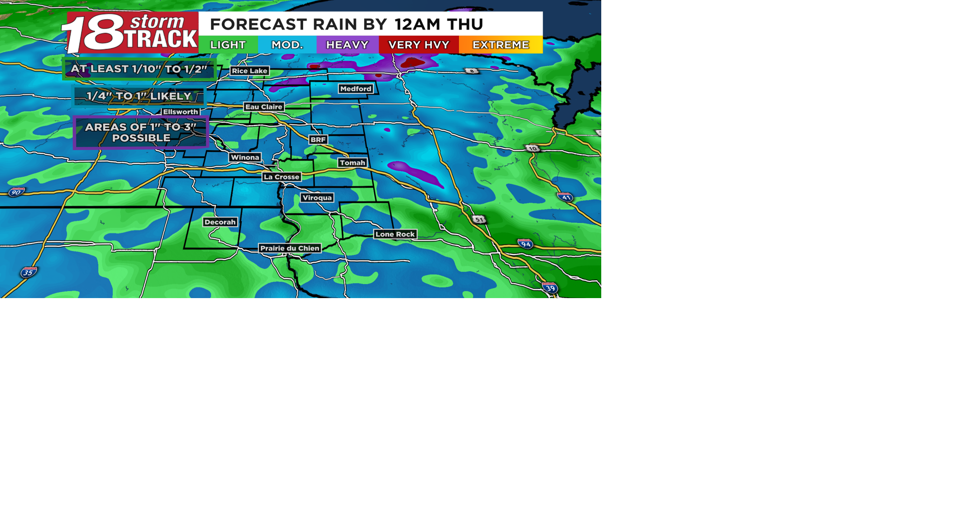 Bursts of heavy rain with scattered strong storms possible in spots as ...