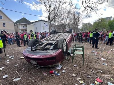 Car flipped
