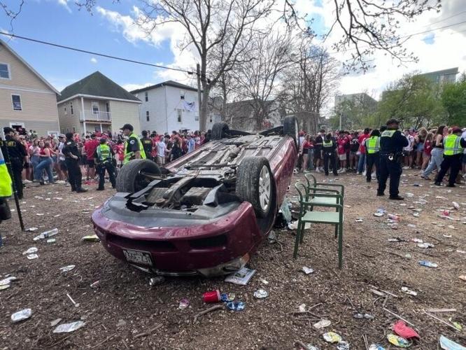 Car flipped