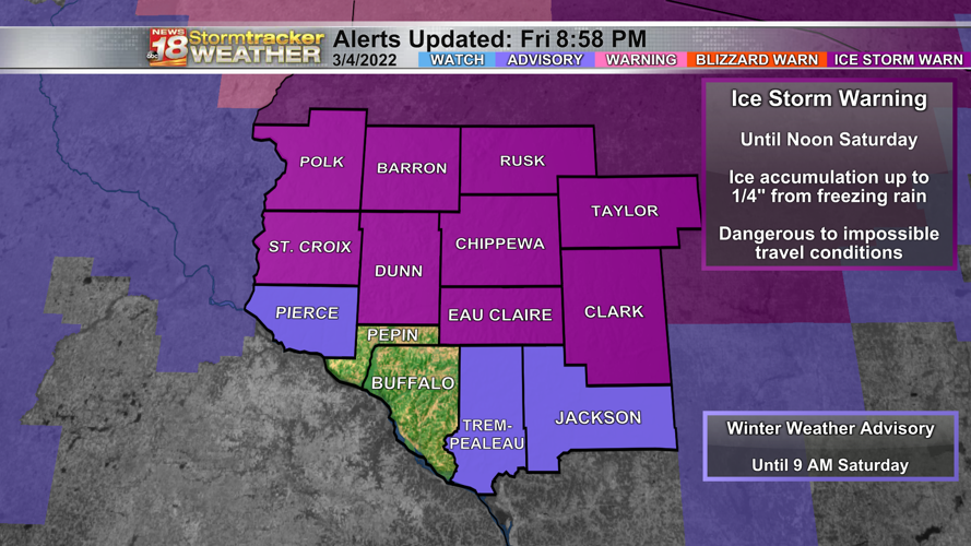 NWS issued 1st Ice Storm Warning since at least 1986 in Northwestern