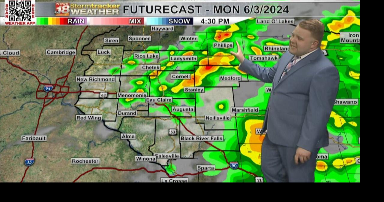 Humid with periods of showers and thunderstorms to begin the week ...