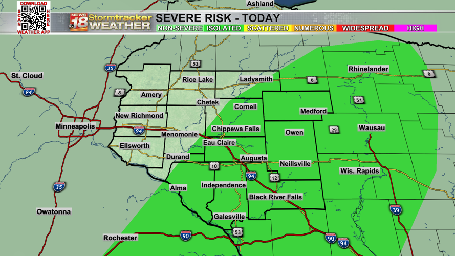 Chances for showers and thunderstorms return today, isolated strong to ...