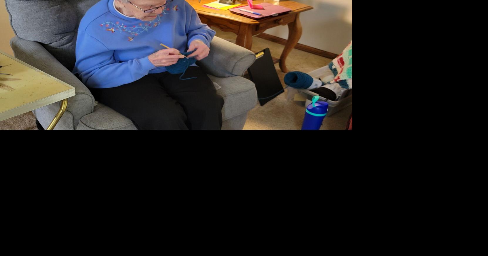 102-year-old Eau Claire woman has knit thousands of hats for veterans
