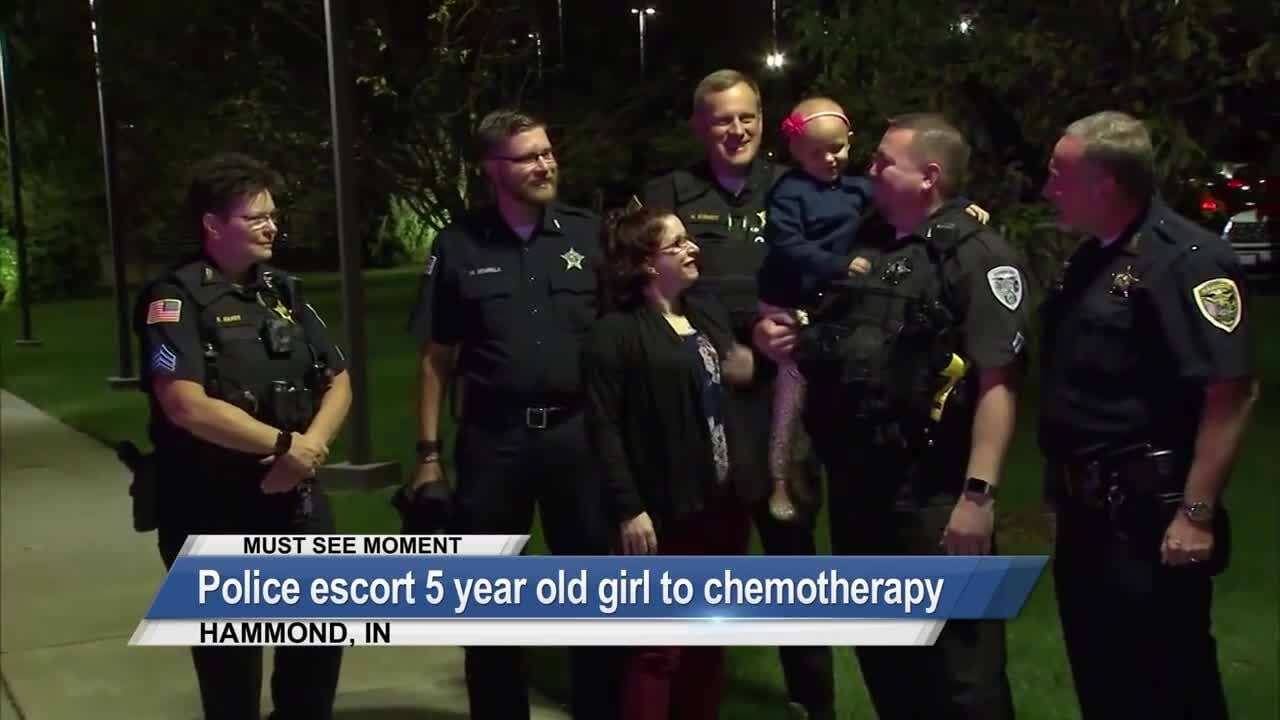 MUST SEE: Police Escort 5 year old girl to Chemotherapy | Daybreak |  wqow.com