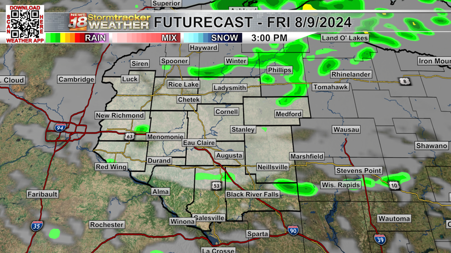 A mostly quiet Wednesday ahead but rain chances set to return later ...